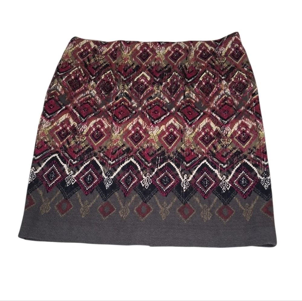 J. Jill Multicolor Diamond Pattern Women's Skirt Size M